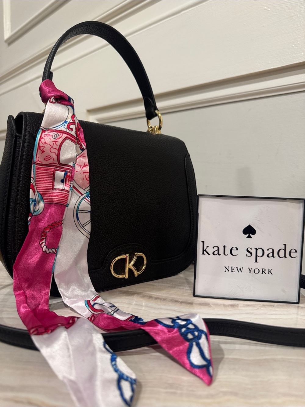 Kate Spade Bag Kyla Top Handle Pebbled Leather Crossbody EUC
